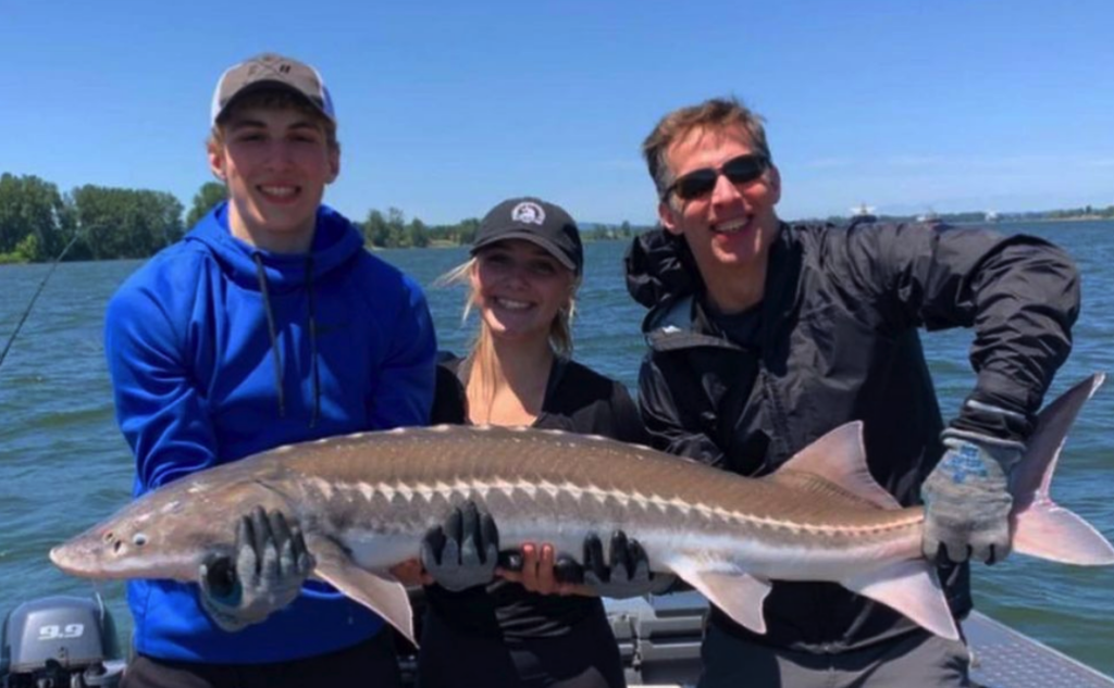 Sturgeon Fishing Near Portland Airport